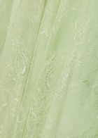 DE LA Vali Calima Asymmetric Lace Maxi Dress Light Green