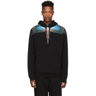 Marcelo Burlon County of Milan Black and Blue Wings Hoodie