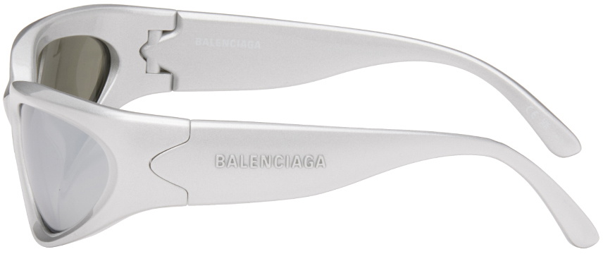 小物 balenciaga swift oval sunglasses silver Swift oval sunglasses in silver - Balenciaga | Mytheresa