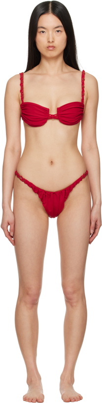 Photo: Isa Boulder Red Tri-Twist & Tinytwist Bikini