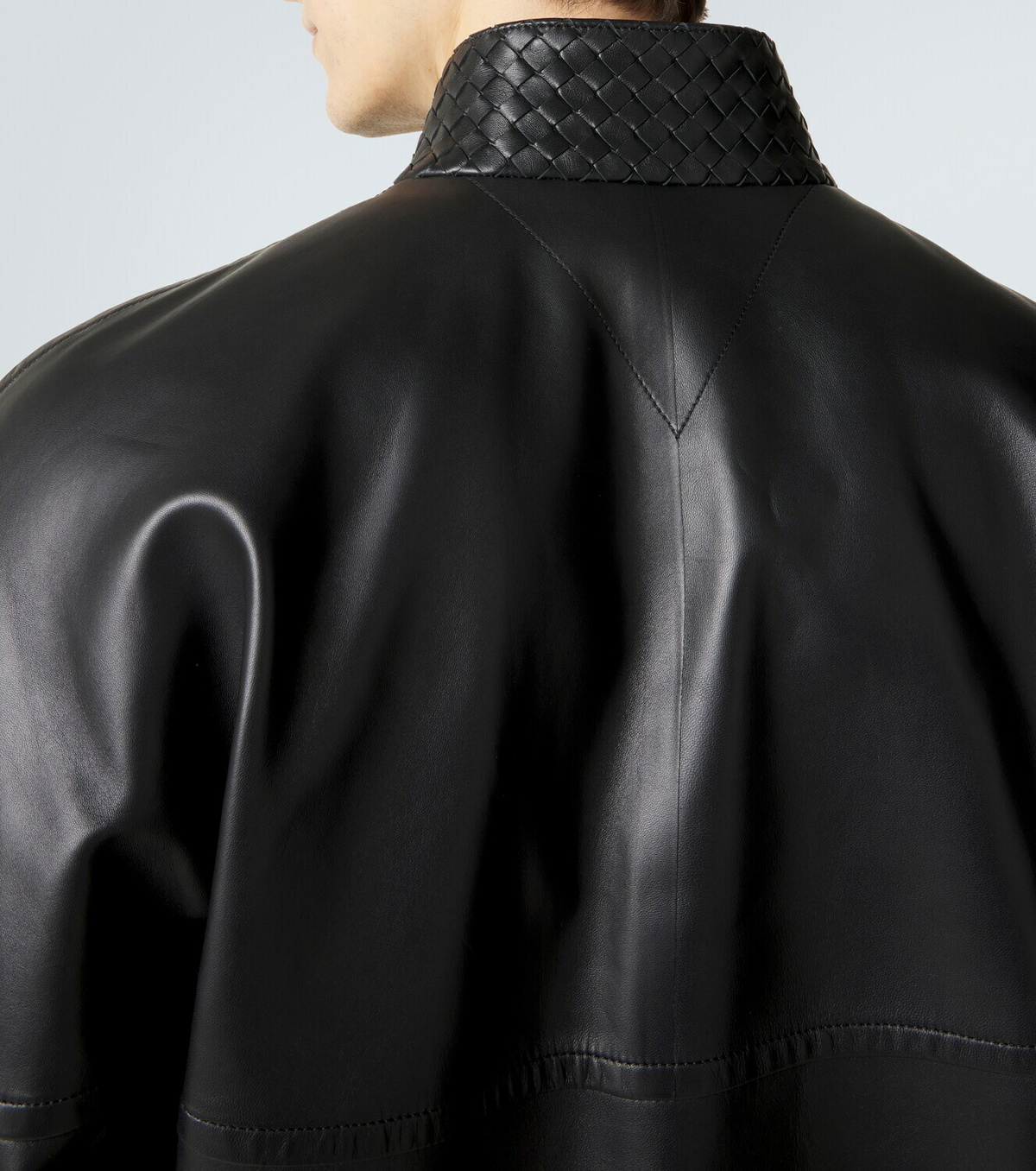 Bottega Veneta Intrecciato leather blouson jacket