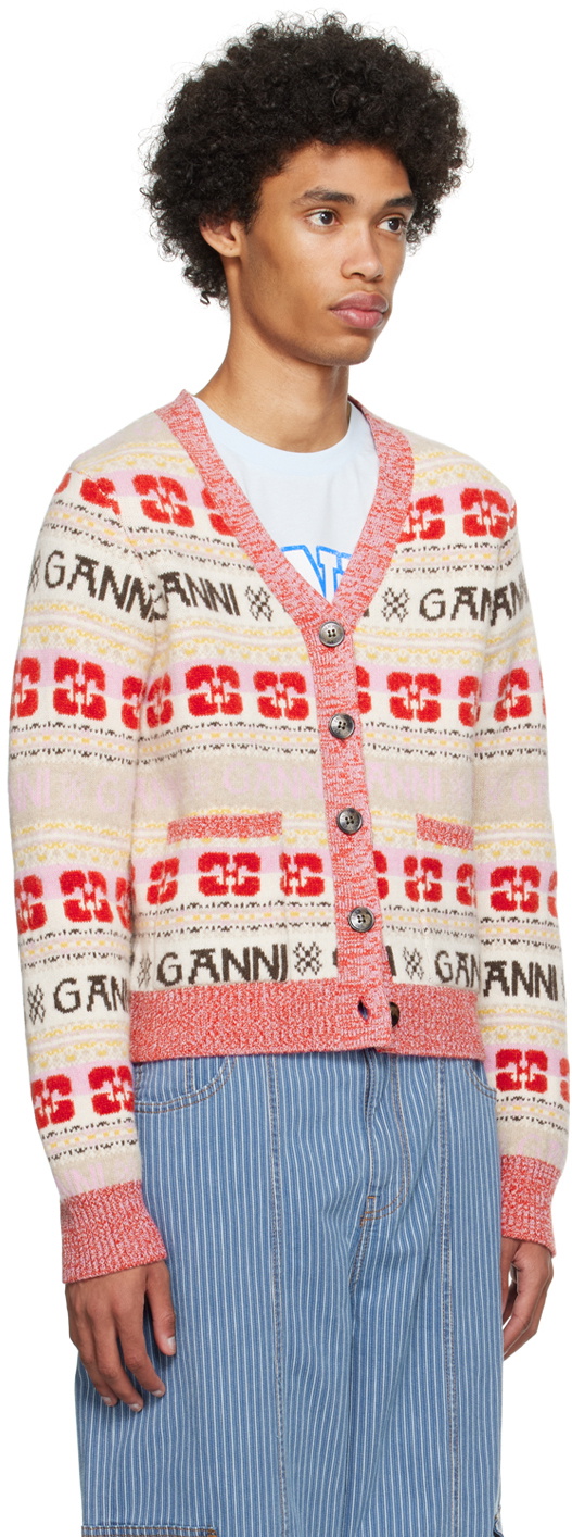 Ganni Women's Boxy Fit Cardigan Multicolor