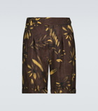 Nanushka - Nagi floral belted shorts