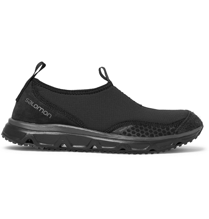 Photo: Salomon - RX Snow Moc Advanced Ripstop, Suede and Rubber Sneakers - Black