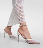 Alaïa Leather-trimmed mesh pumps