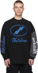 We11done Black Remake Logo Long Sleeve T-Shirt