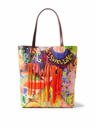 LOEWE - Puzzle Large Panelled Printed Fringed Leather Tote