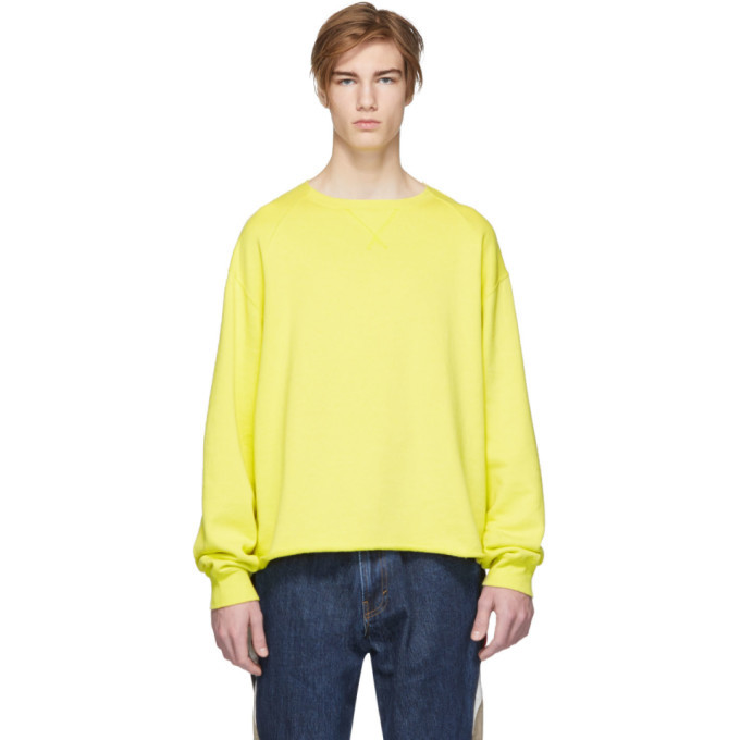Name. Yellow Unfinished Hem Sweatshirt