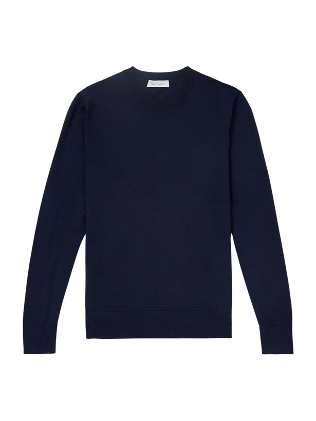 Photo: Gabriela Hearst - Falco Wool Sweater - Blue
