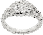 Veneda Carter SSENSE Exclusive Silver Thick Pebbled VC001 Ring