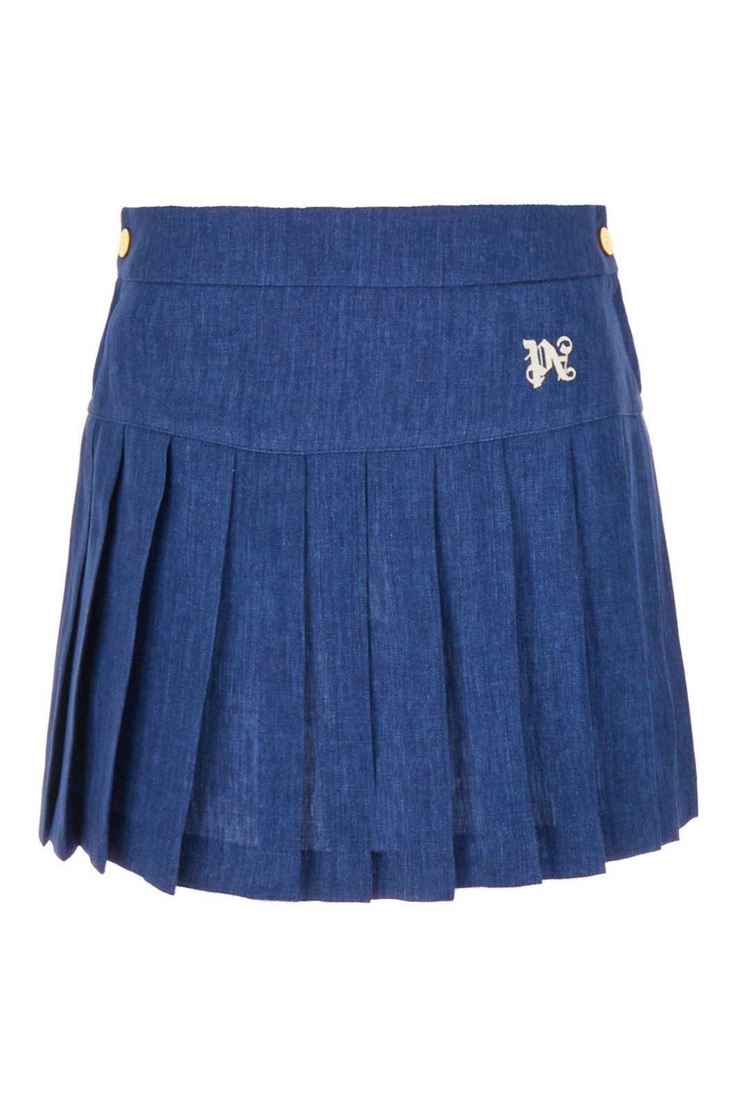 スカート PALM ANGELS MONOGRAM PLEATED SKIRT PALM ANGELS - Monogram Pleated Skirt Palm Angels