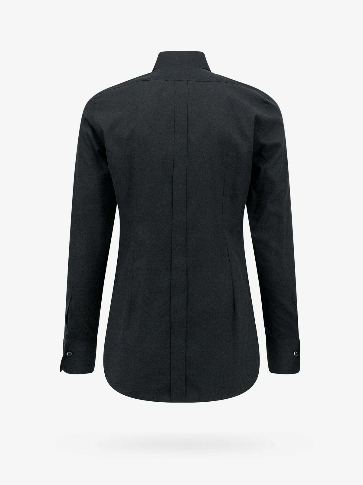 Dolce & Gabbana Black Cotton Collared Long Sleeves Shirt