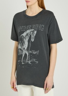 Anine Bing Lili Printed Cotton T-shirt Black