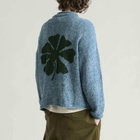 Story mfg. Men's Hand Knit Twinsun Roll Neck in Twisted Indigo Luck