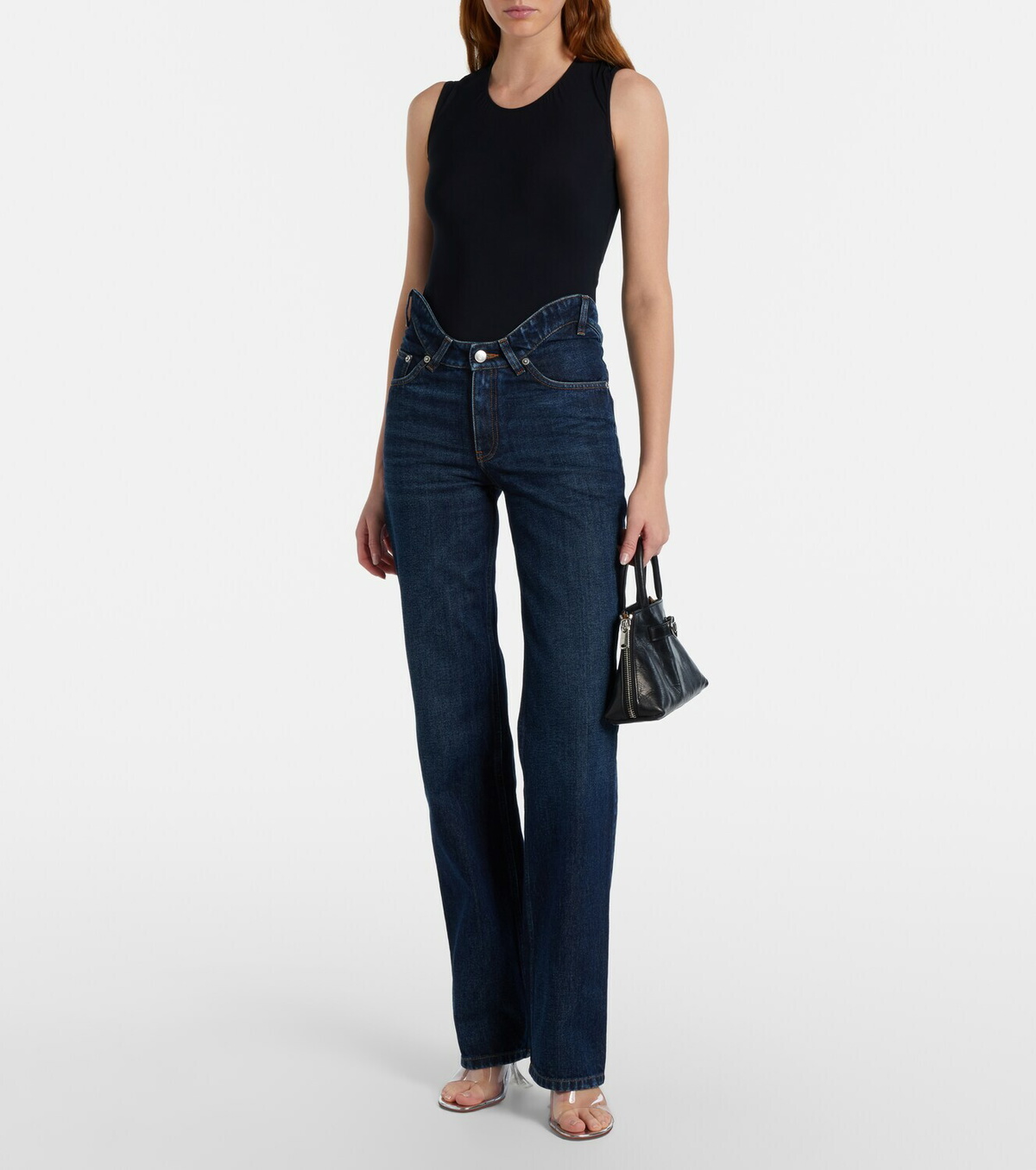 Jean Paul Gaultier Curved bootcut jeans