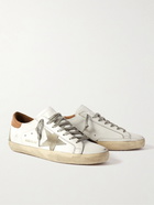 Golden Goose - Superstar Distressed Leather and Suede Sneakers - White