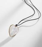 Jennifer Fisher 14kt gold-plated and leather necklace with quartz