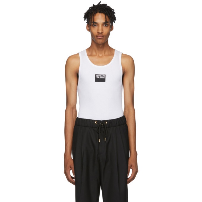 Photo: Versace Jeans Couture White Logo Tank Top