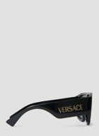Versace - Logo Plaque Aviator Sunglasses in Black