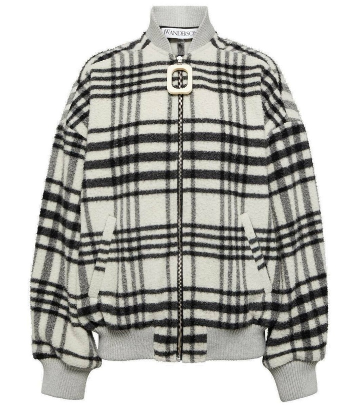 Photo: JW Anderson Checked wool-blend bomber jacket