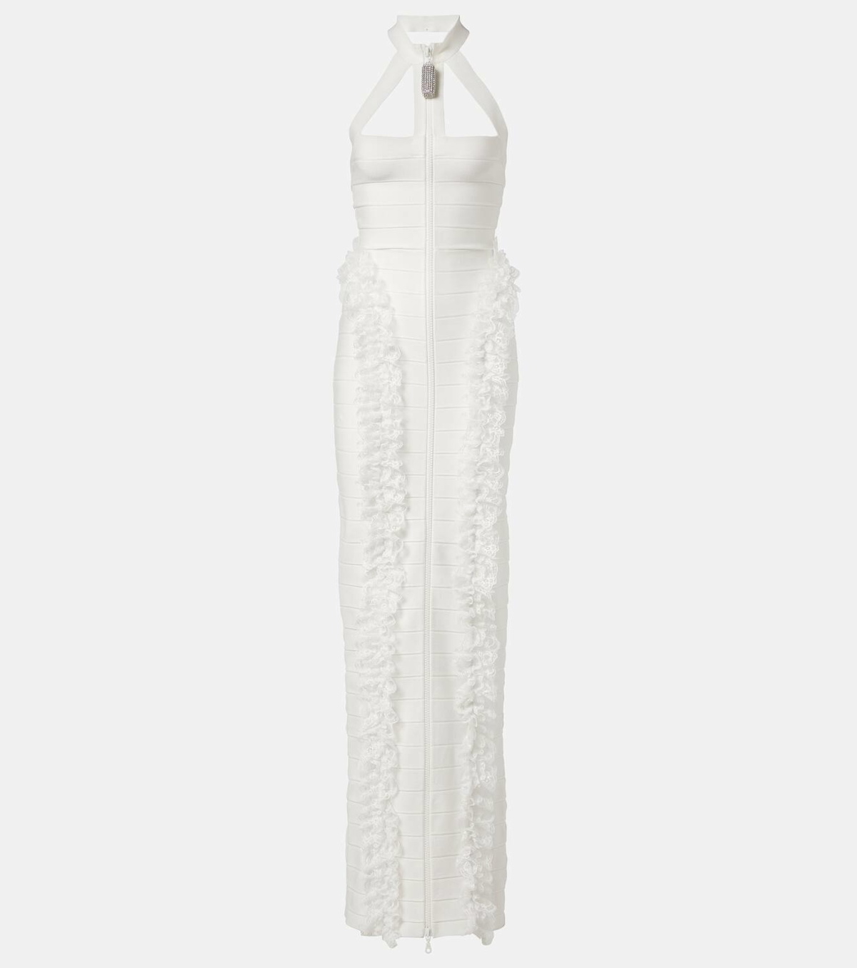 Self-Portrait x Christopher Kane lace-trimmed maxi dress