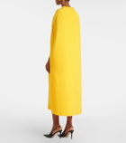 Safiyaa Oria Lupine caped crêpe cocktail dress