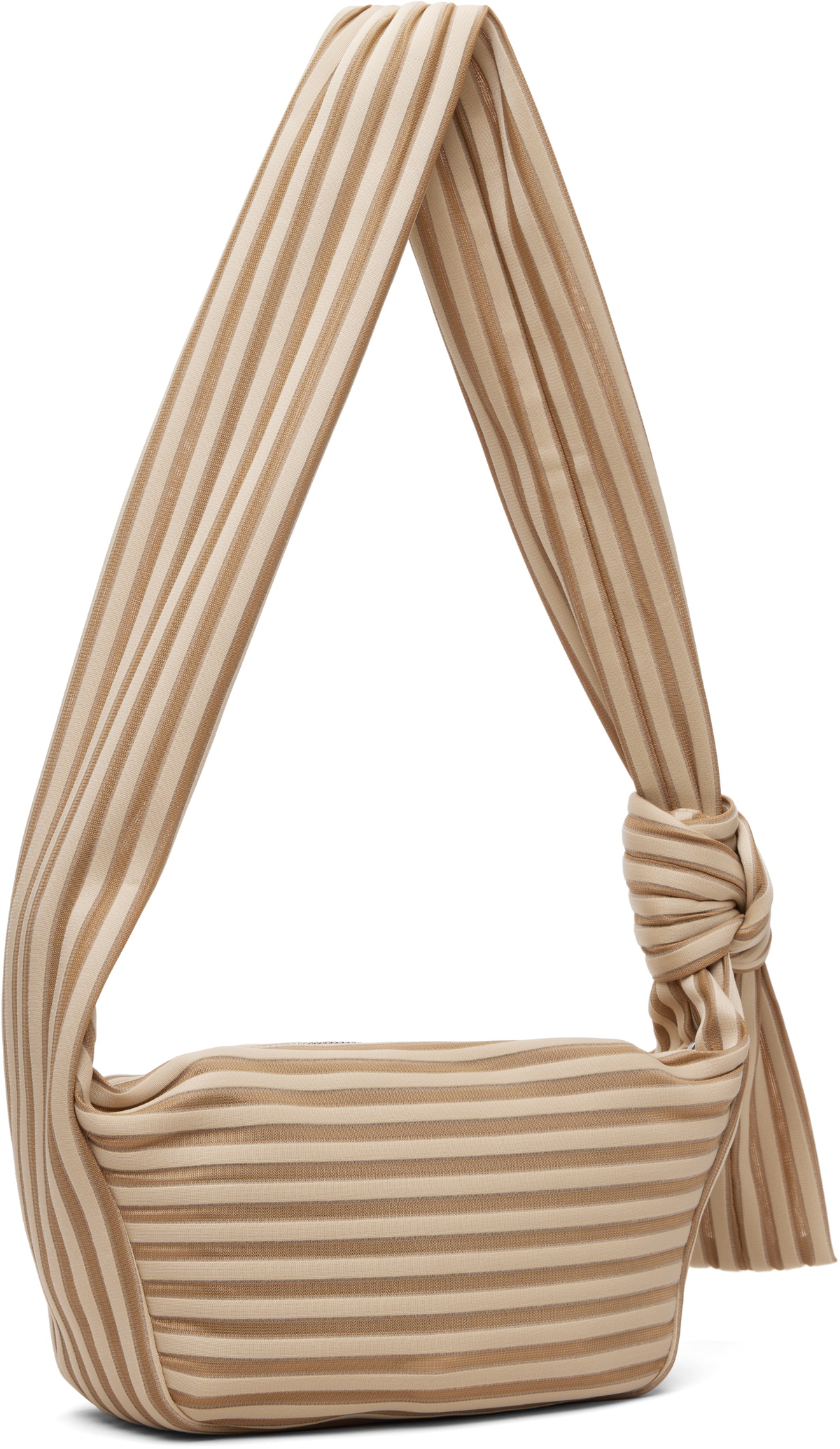 ISSEY MIYAKE Beige Linear Knit 58 Bag