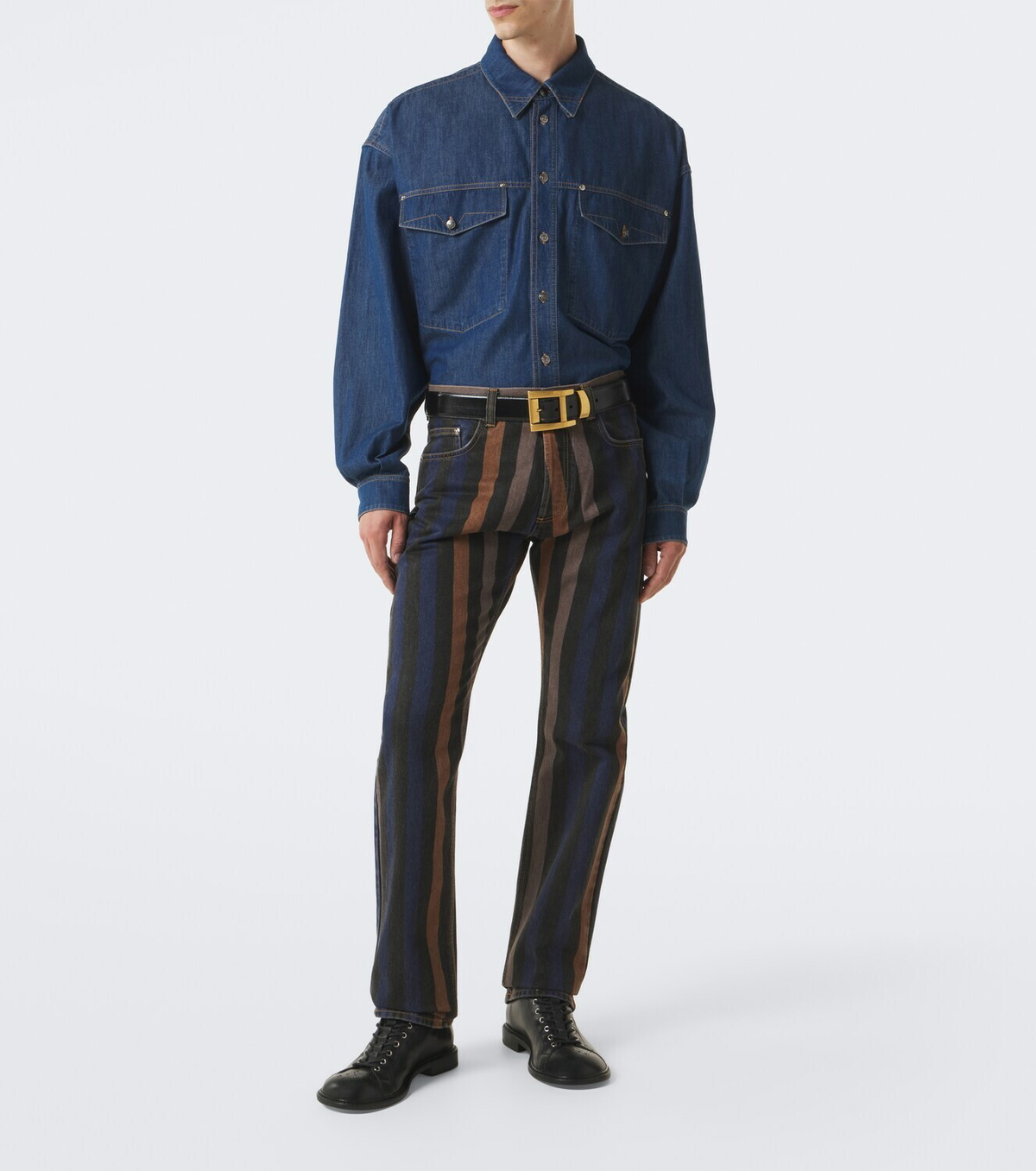 Versace Medusa denim overshirt