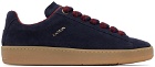Lanvin Navy & Red Lite Curb Sneakers