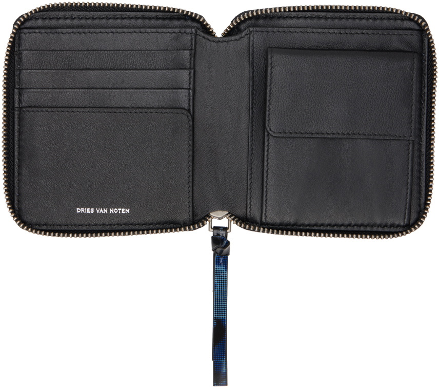 Dries Van Noten Navy & Beige Zip Wallet Dries Van Noten