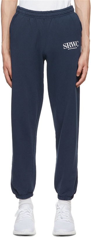 Photo: Sporty & Rich Navy Upper East Side Lounge Pants