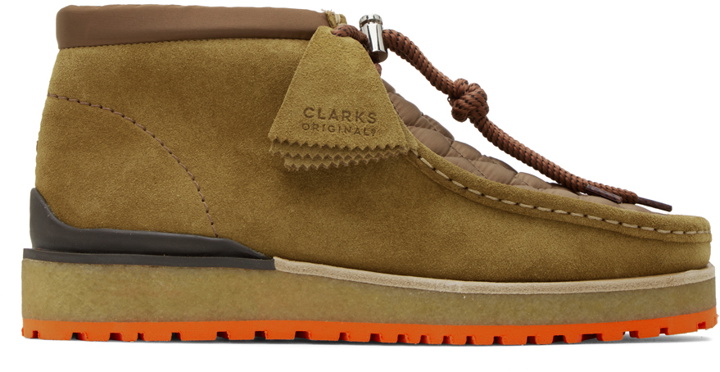 Photo: Moncler Genius Brown Clarks Edition Wallabee Boots