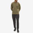 And Wander Men's Airly Warm Crew Sweat in Khaki