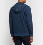 Blue Blue Japan - Indigo-Dyed Loopback Cotton-Jersey Zip-Up Hoodie - Blue