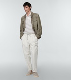 Brunello Cucinelli - Tapered cotton and linen canvas pants