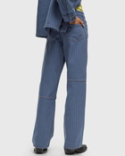 Ganni Stripe Overdyed Denim Izey Blue - Womens - Jeans