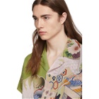 Maison Margiela Multicolor Silk Artisanal Kimono Shirt