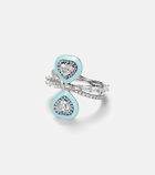 Kamyen Mirror Love 18kt white gold ring with diamonds