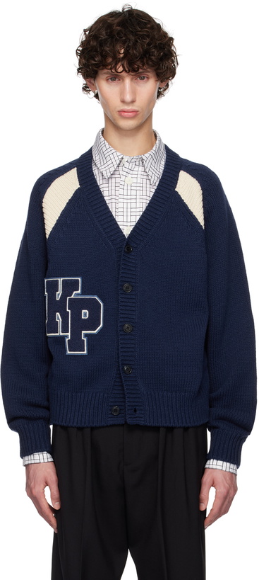 Photo: Kenzo Navy Kenzo Paris Logo Patch Cardigan