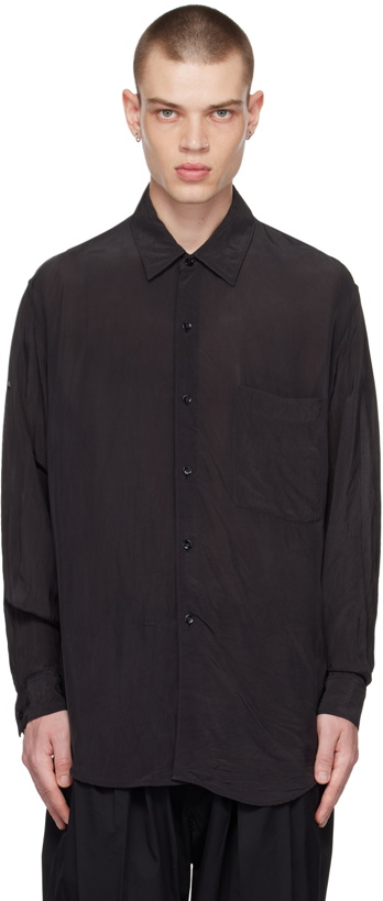 Photo: LEMAIRE Black Crinkled Shirt