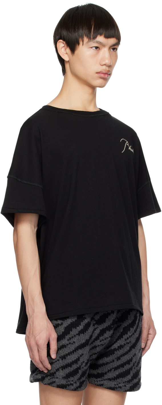 Rhude Black Reverse T-Shirt Rhude
