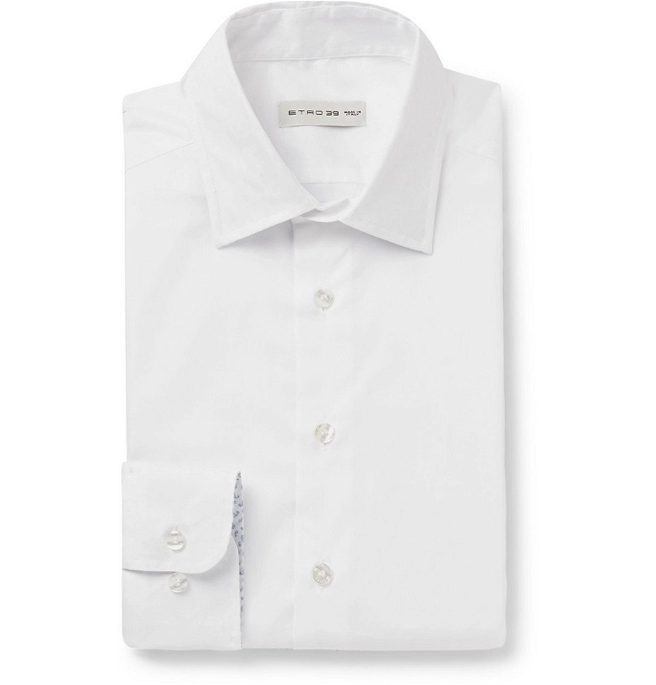 Photo: Etro - White Slim-Fit Cotton Oxford Shirt - White