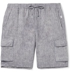 Onia - Tom Wide-Leg Linen Drawstring Cargo Shorts - Blue