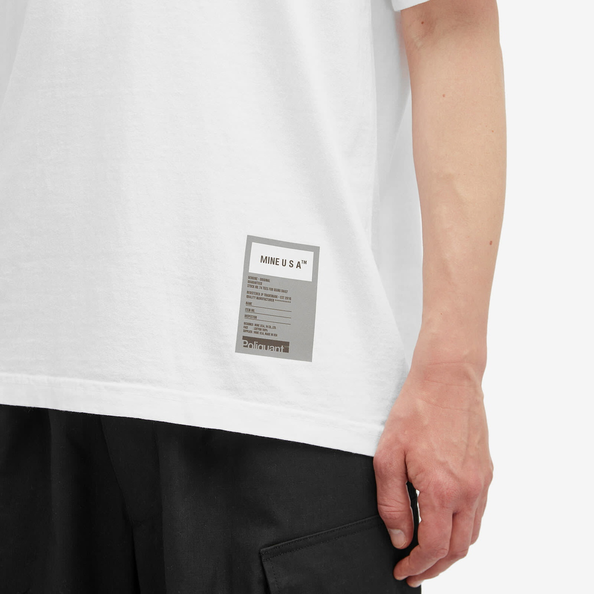 Poliquant Men's Mine Print T-Shirt in White