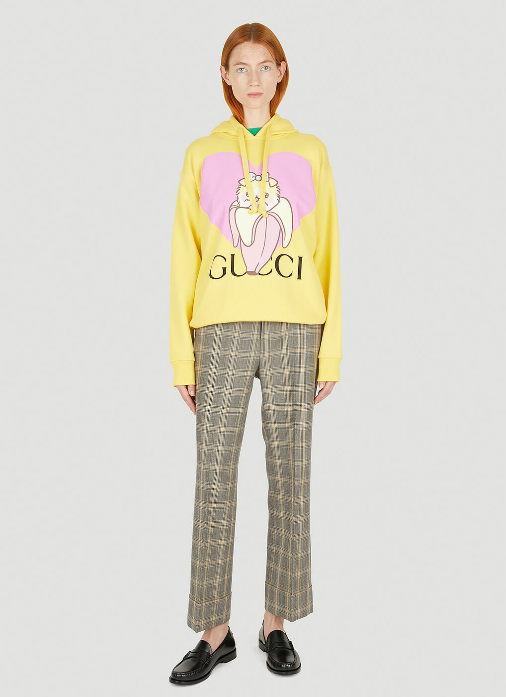 Banana Cat Hooded Sweatshirt in Yellow Gucci