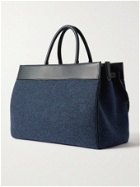 Mulberry - Oversized Iris Leather-Trimmed Felt Weekend Bag