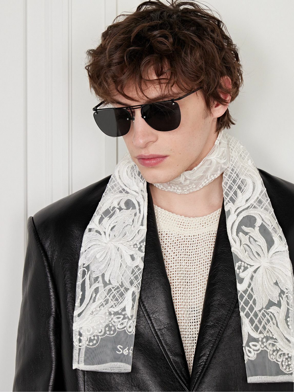 SAINT LAURENT Rimless DFrame Metal Sunglasses Saint Laurent