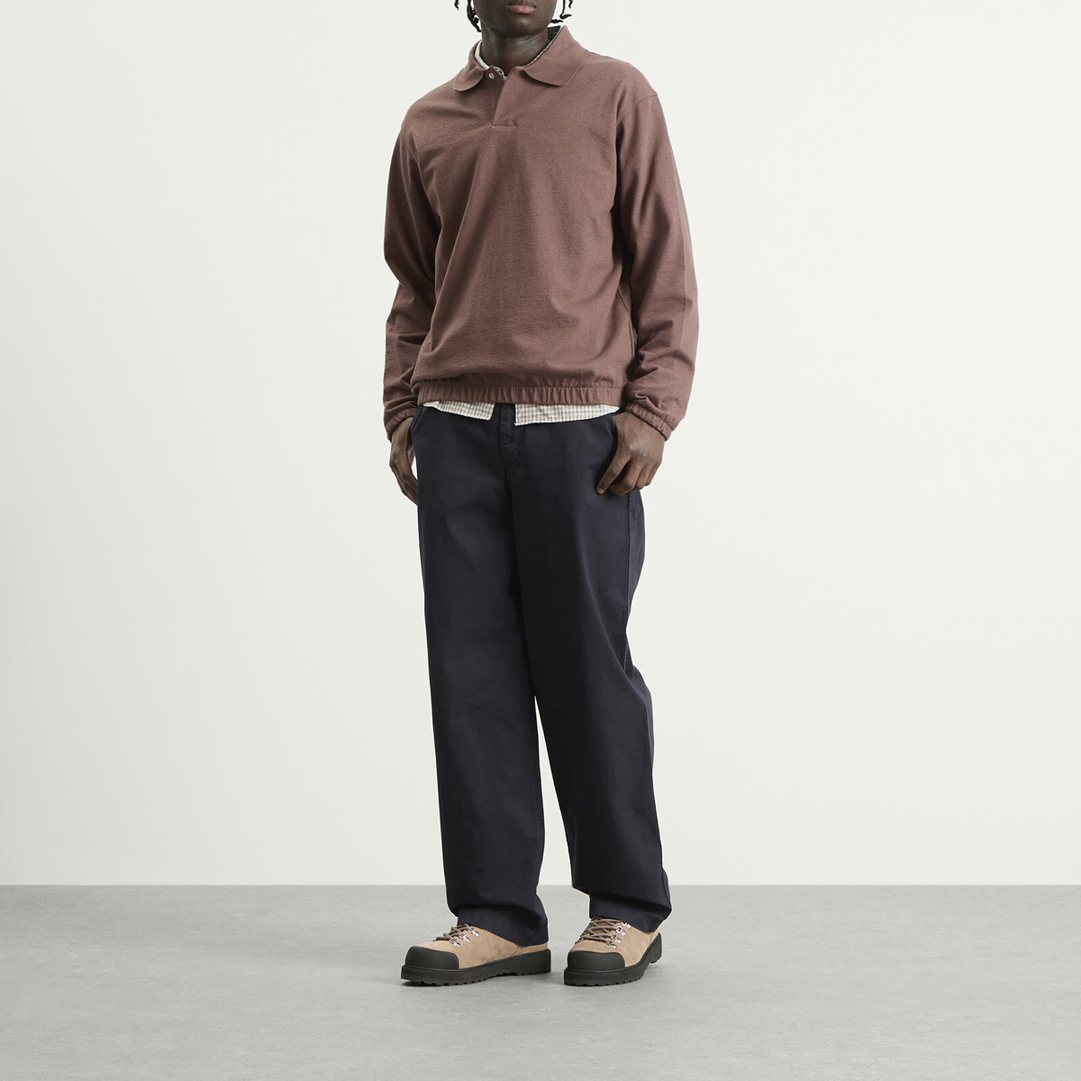 Norse Projects Men's Kvitfjell Relaxed Cotton Twill Pants in Dark Navy