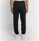 Fendi - Tapered Logo-Trimmed Wool, Cotton, Silk and Cashmere-Blend Jersey Sweatpants - Black