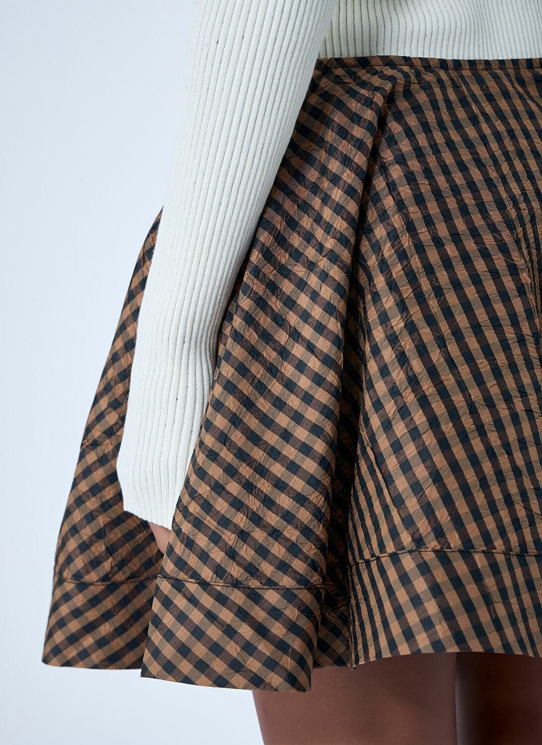GANNI Check Mini Skirt